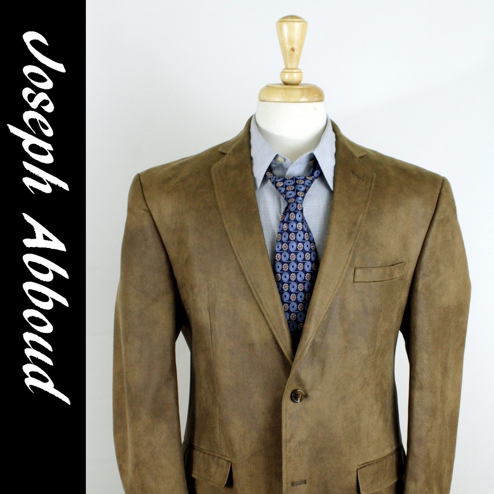 Joseph Abboud 42R Imitation Leather 2B Blazer 32-F